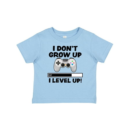 

Inktastic I Dont Grow Up I Level Up with Game Controller White Gift Baby Boy or Baby Girl T-Shirt