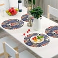 thumbnail image 5 of Coolnut Soccer with Flames Round Placemat Set of 1, Non-Slip Heat Resistant & Waterproof Plate Pads for Dinner Table Table Placemats, 15.4 in Home Decor Gifts, 5 of 6
