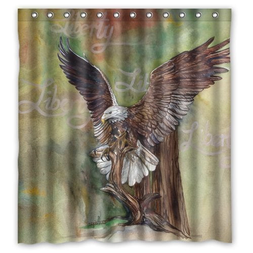MOHome American Eagle Shower Curtain Waterproof Polyester Fabric Shower