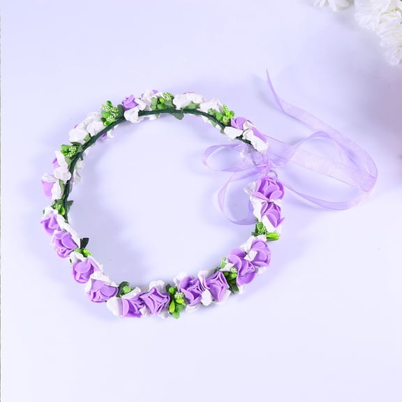 Toyvian Strawberry Headband Flower Headband Purple 1Set