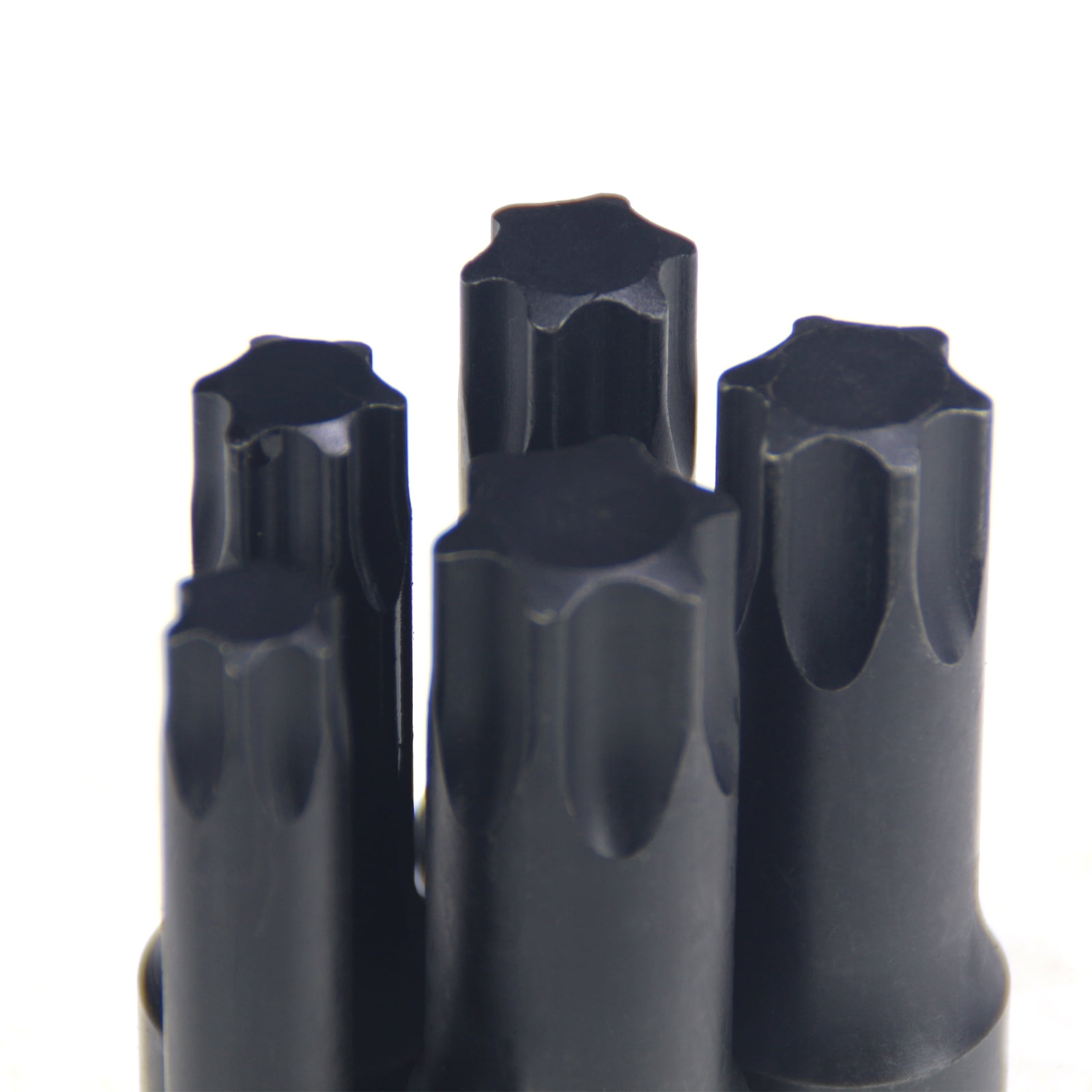 1/2 Inch Drive Torx Impact Socket Set with 10pcs Extra Long Bits, Cr-Mo Steel, Sizes T30 to T100 (T30, T40, T45, T50, T55, T60, T70, T80, T90, T100 Included), 3-Inch Bits, Complete with Storage Case