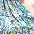 thumbnail image 3 of Blue Paisley and Floral Pattern Blanket,Comfortable Soft Flannel Throw Blanket,All Season,Warm Lightweight Blankets for Sofa Bed Couch Living Room Chair,30"x40", 3 of 4