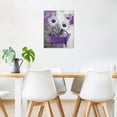 thumbnail image 3 of Farmhouse Purple Floral Wall Art for Living Room Daisy Flower and Butterfly Canvas Wall Art Grey and White Abstract Geometric Framed Wall Art for Bedroom Bathroom Wall Decor, 16L X 12W inches, 3 of 6