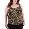 thumbnail image 1 of bar III Womens Scoop Neck Shell Tank Top, Multicoloured, Plus Size, 2X, 1 of 1