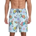 thumbnail image 2 of Picia Colorful Sea Turtle Pajama Shorts for Men, Men's Pajama Bottoms, Sleepwear,Short Pajama Pants-XX-Large, 2 of 9