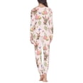 thumbnail image 3 of Renewold 2 Piece Winter Pajamas for Women Butterfly Rabbit Nightwear Easter Holiday Crew Neck Long Sleeve Sleepwear Thermal Pullover Tops and Pants Lounge Set Size XS, 3 of 4