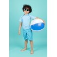 thumbnail image 3 of Short Sleeve Baby Boys Girls Rash Guard Sun Protected UPF + 50 Kids & Toddler Swim Shirt (Size 12 Months-5 Toddler), 3 of 3