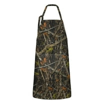 Vine Camo Tree Trunk Pattern Apron-Garden Aprons for Women with Pockets-Cotton Linen Waterproof Kitchen Cooking Gardening Aprons Adjustable for Kitchen,Cooking,BBQ and Salon 33x27 Inch