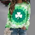 thumbnail image 2 of Levmjia Womens Sweatshirts Fashion Loose Round Neck Solid Color Long Sleeve St. Patrick's Day Printed Casual Shirt Holiday Breathable Comfortable Work Home Wear, 2 of 7