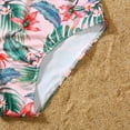 thumbnail image 6 of GYRATEDREAM Family Matching Swimsuits Two Pieces Tankini Set Leaf Printed Ruffles Bikini Mommy and Me Bathing Suits, 6 of 8
