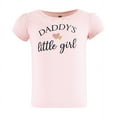 thumbnail image 5 of Hudson Baby Infant Girl Short Sleeve T-Shirts, Girl Daddy Pink Navy, 18-24 Months, 5 of 5