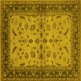 thumbnail image 1 of Ahgly Company Indoor Square Oriental Yellow Traditional Area Rugs, 5' Square, 1 of 4