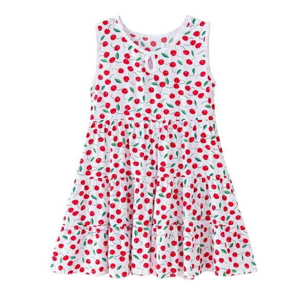 Utoimkio Toddler Girl Dresses Sleeveless Princess Dresses for Girls Infant Toddler Girls Floral Dress Summer Clothes