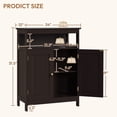 thumbnail image 7 of Alden Design Bathroom Storage Cabinet w/Adjustable Shelf, Espresso, 7 of 7