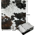 thumbnail image 6 of [Cow Print Blanket] Soft Flannel Cow Print Blanket | 40x50 inch, 280gsm, Lightweight, Western, Cozy Warm, White Brown, All Seasons, Living Room Decor for Couch Chair Bed Sofa Office, 6 of 6