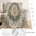 thumbnail image 5 of Blue Yellow Boho Blanket Soft Cozy Warm Throw Blanket for Couch, Plush Fuzzy Flannel Fleece Blankets for Sofa, Ethnic Vintage Southwestern Geometric Bed Blankets Lightweight Gifts for Women, 50"x80", 5 of 9