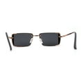 thumbnail image 2 of SA106 Mens Rimless Luxury Square Rectangle Ornate Metal Rim Sunglasses Gold Black, 2 of 4