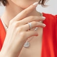thumbnail image 6 of BERRICLE Sterling Silver Vintage Inspired Art Deco Cubic Zirconia CZ Fashion Ring for Women, Rhodium Plated Size 9, 6 of 8