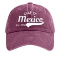 thumbnail image 1 of Gorra de béisbol estampada de denim lavado vintage para mujer, 1 of 3