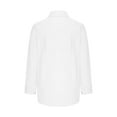 thumbnail image 6 of Wenyuyu Womens Button Down Tshirts Lightweight Solid Color Blouses Roll Long Sleeve V-Neck Tops Split Hem Shirts White 3XL, 6 of 7