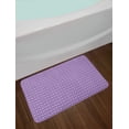 thumbnail image 2 of Geometric Bath Mat, Rhombus Composition Triangles and Diamond Shapes in Purple Shades, Plush Bathroom Decor Mat with Non Slip Backing, 29.5" X 17.5", Lavender Lilac and White, by Ambesonne, 2 of 2
