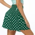 thumbnail image 4 of Idoravan Women's Basic Versatile Skirt Women High Waist Dot Print Mini Skirt Elasticity Waist A-Line Short Skirt, 4 of 9