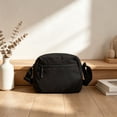 thumbnail image 5 of Bolsa cruzada de nailon para mujer con múltiples bolsillos con cremallera, cartera pequeña y ligera de hombro para uso diario, viajes y actividades al aire libre, 5 of 5