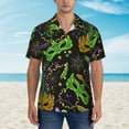 thumbnail image 4 of Kll Men'S Hawaiian Shirt Short Sleeve Button Down Beach Shirts-Carnival Mardi Gras3, 4 of 8