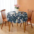 thumbnail image 3 of Round Tablecloth Daisy 60 Inch Floral Table Cover Wrinkle Free for Kitchen Dining, 3 of 5