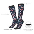 thumbnail image 5 of Picia Women Crew Soft Moisture-wicking Socks Cherry Blossoms Pattern Design Cotton Socks, One Size fit All, 5 of 9