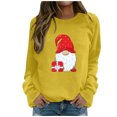 thumbnail image 1 of Chandail de Noël pour Femmes Col Rond Cardigan d'Hiver Manches Longues Fermeture Blouse Chandail à Capuchon Veste Mi-Longue Imprimée Mode Chandail en Molleton, 1 of 6