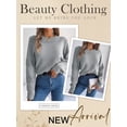 thumbnail image 4 of Nlife Womes Crew Neck Long Sleeve Ribbed Knit Pullover Sweater, 4 of 7