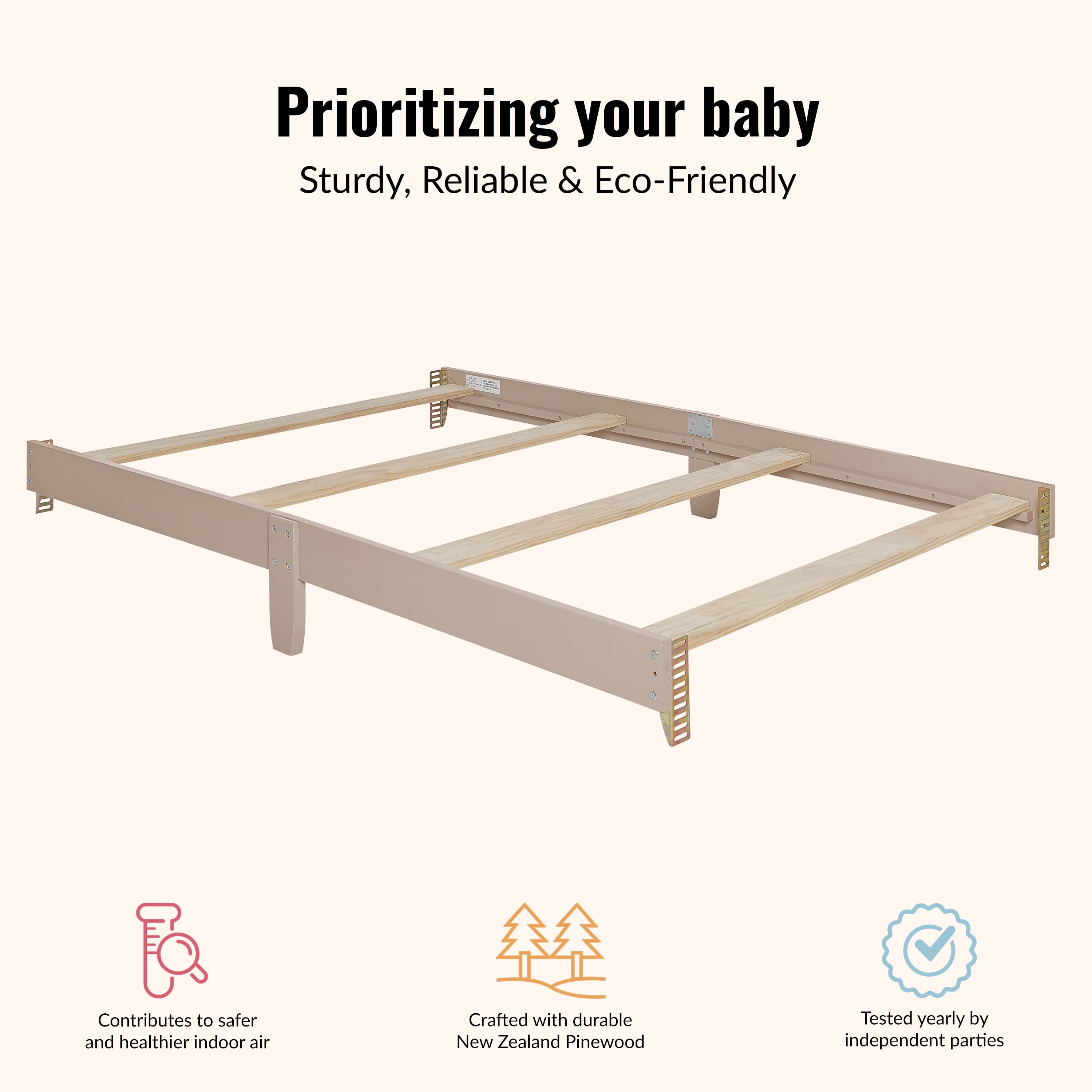 Dream On Me Universal Bed Rail, Almond Butter