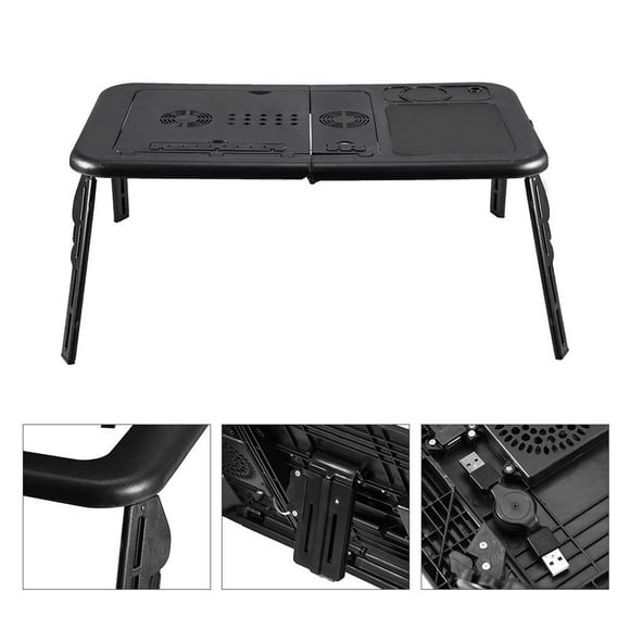 HURRISE TOPINCN Adjustable Portable Folding Table Bed Desk Stand For Computer Laptop Notebook PC(Black),Adjustable Portable Folding Table Bed Desk Stand For Computer Laptop Notebook PC(Black)