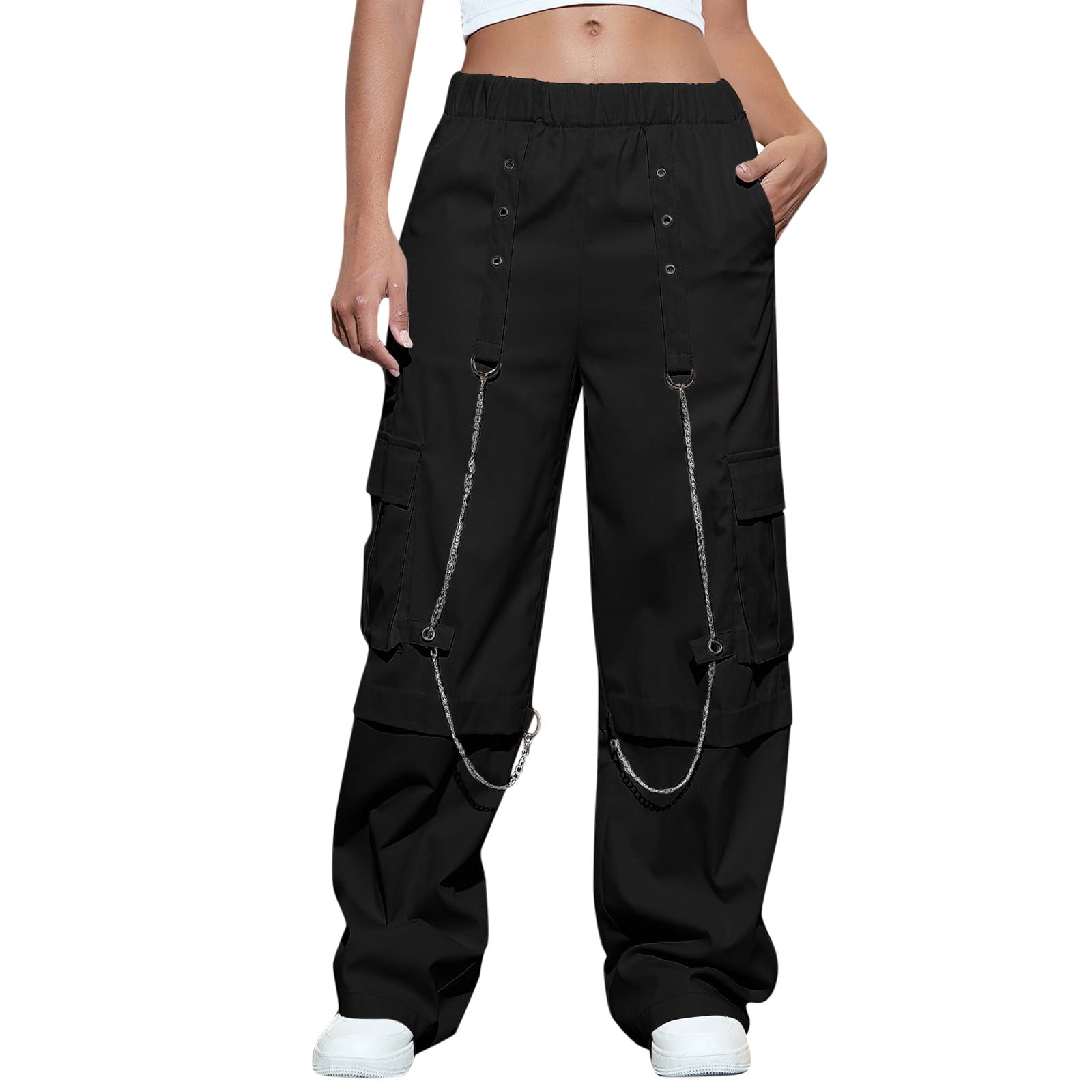 Black cargo pants petite new arrivals