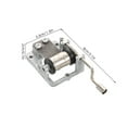 thumbnail image 2 of OUNONA 2pcs Musical Box Part Silver Plated Metal For DIY Musical Boxes And Giving, 2 of 6