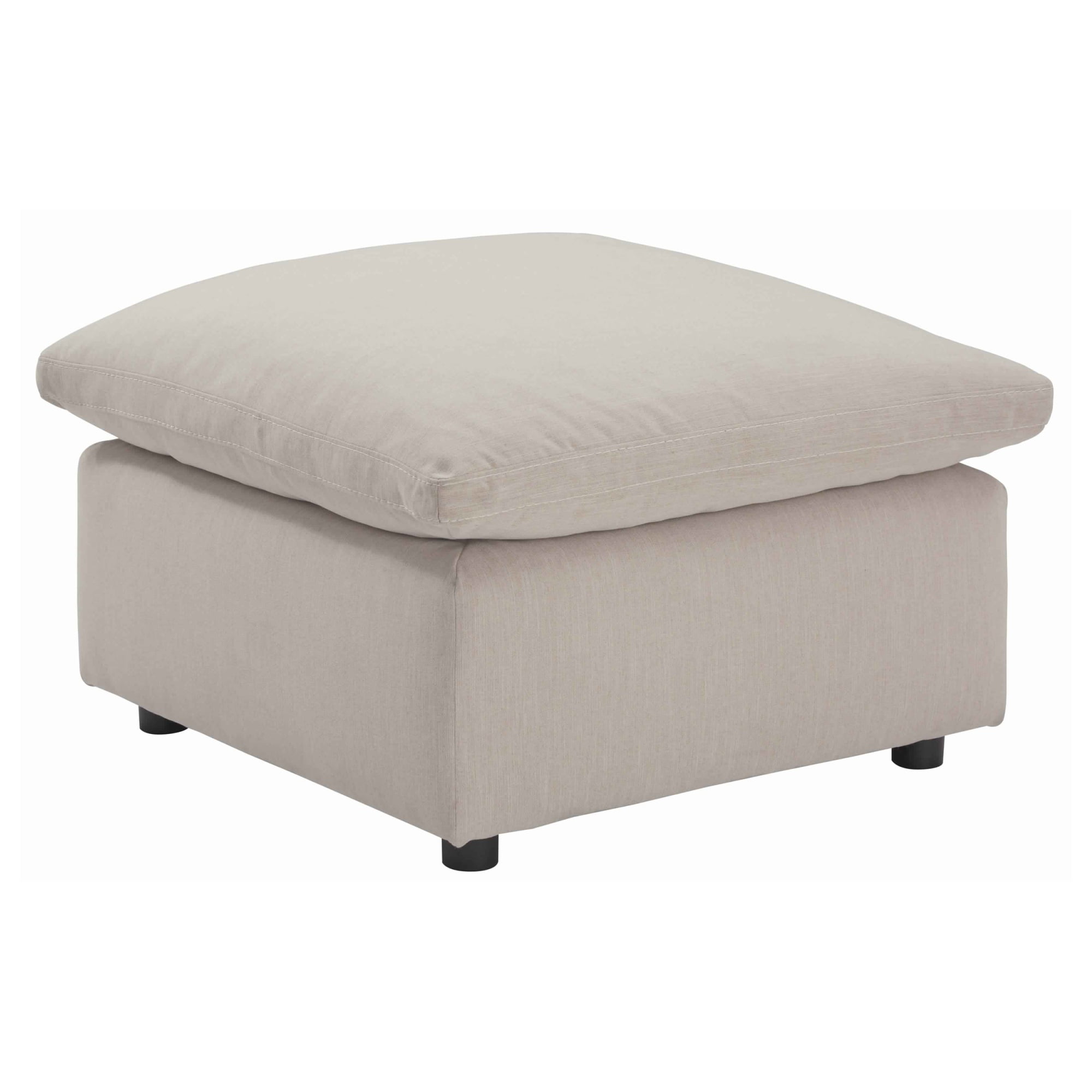 Transitional Style Oversized Ottoman with Loose Pillow Top Seating
