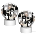thumbnail image 2 of Daiia Colors Cats Pattern Acrylic Night Light, LED Touch Light, Bedroom Night Light, Soft Glowing Lamp Perfect Gift for Mother's Day, Birthday, or Christmas, 2 of 9