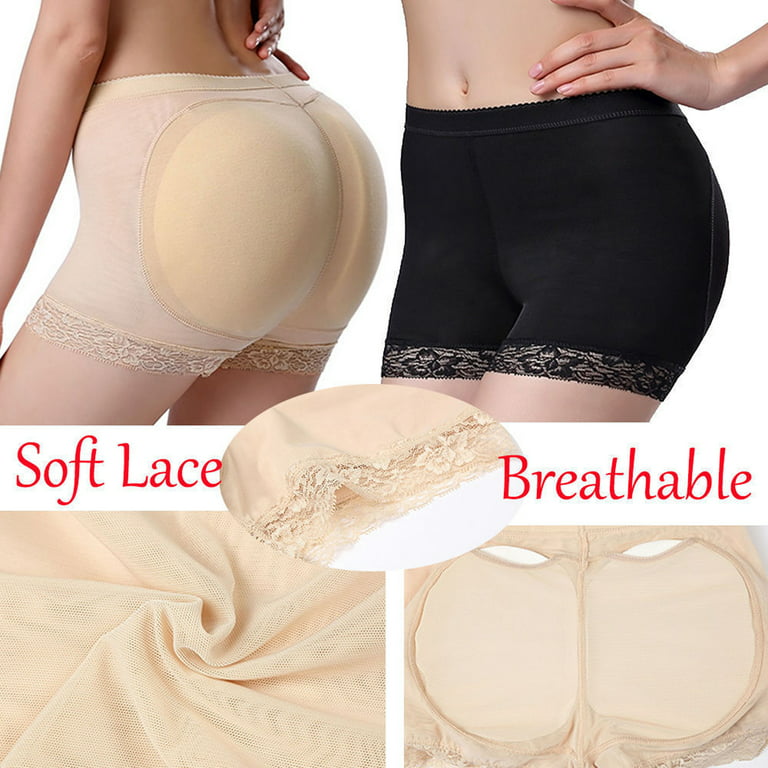 MISS MOLY Women Lace Padded Seamless Butt Lifter Hip Enhancer Shaper  Panties Underwear