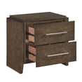 thumbnail image 6 of 3pc Bedroom Set Queen Size Panel Bed and Two Nightstands Dark Walnut Finish Durable Furniture, 6 of 6