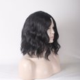 thumbnail image 6 of Cptfadh Wig Band Wig Cap Human Hair Wig Wigs Wavy Front Women Black Hair Human Glueless Short Full Wig Wig Holiday Party Makeup Wear and Go Glueless Wig Human Hair Lace Front Wigs Popular Pick, 6 of 8