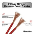 thumbnail image 2 of InstallGear 8 Gauge Amp Power Wire (25ft) Copper Clad Aluminum CAA - 8AWG Wire, Automotive Wire, Car Amplifier Power and Ground Cable, Car Audio Speaker Stereo, Battery Cable, Welding Cable 8ga Wire, 2 of 6