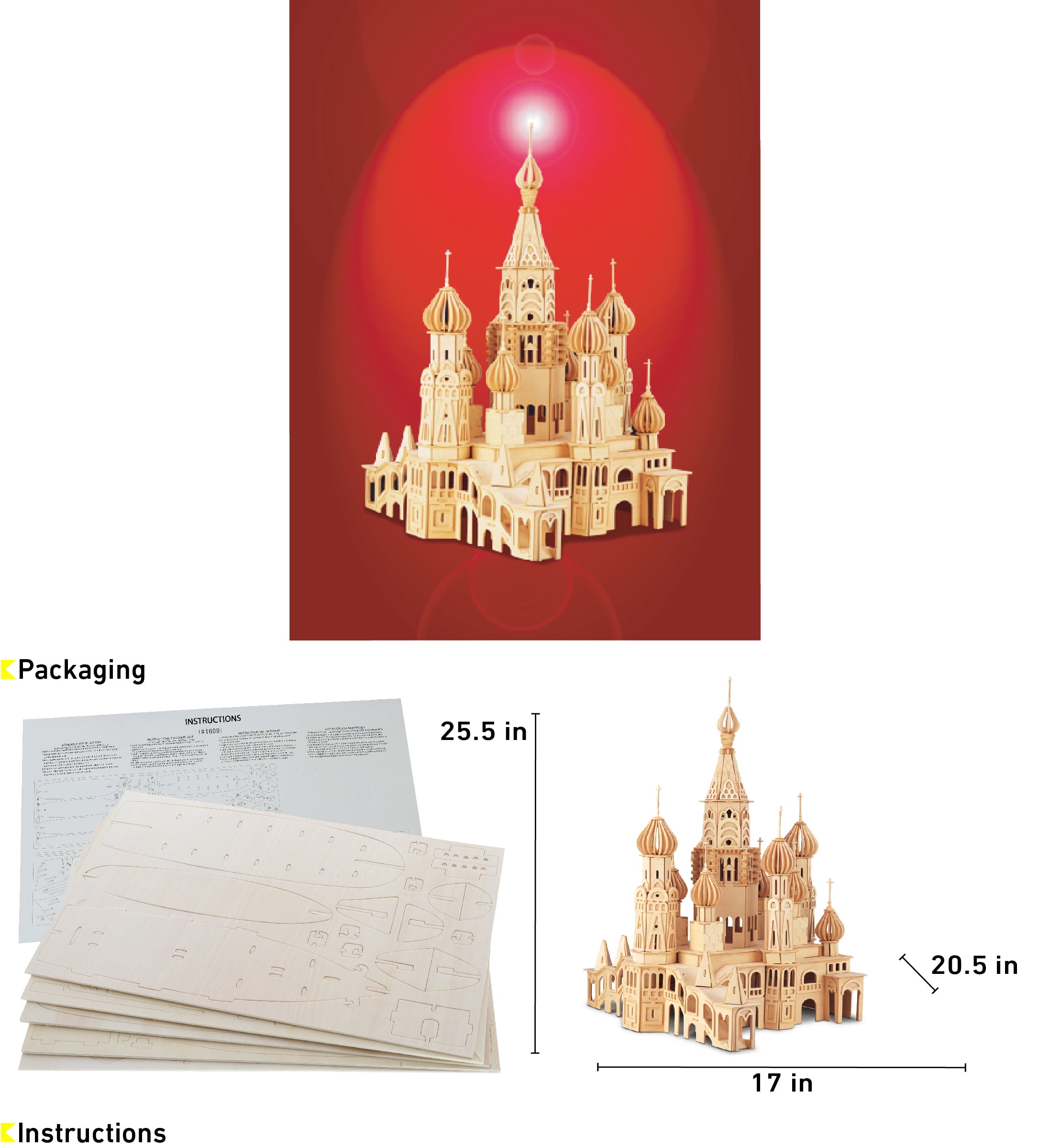 ジグソーパズル st.PETERSBURG CHURCH Puzzled - St. Petersburg Church - 3D Jigsaw Puzzle - 705