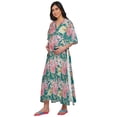 thumbnail image 2 of Moomaya Women Button Down Cotton Summer Maternity Kimono Sleeve Kaftan Dress, 2 of 5