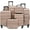 Champagne, variant on 6-Piece ABS Hardshell Luggage Set - Lightweight & Durable Suitcases with Dual Spinner Wheels, Carry-On & Check-In Sizes for Travel & Business