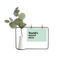 thumbnail image 1 of World's Okayest Nurse Best Quote Metal Picture Frame Cerac Vase Decor, 1 of 3