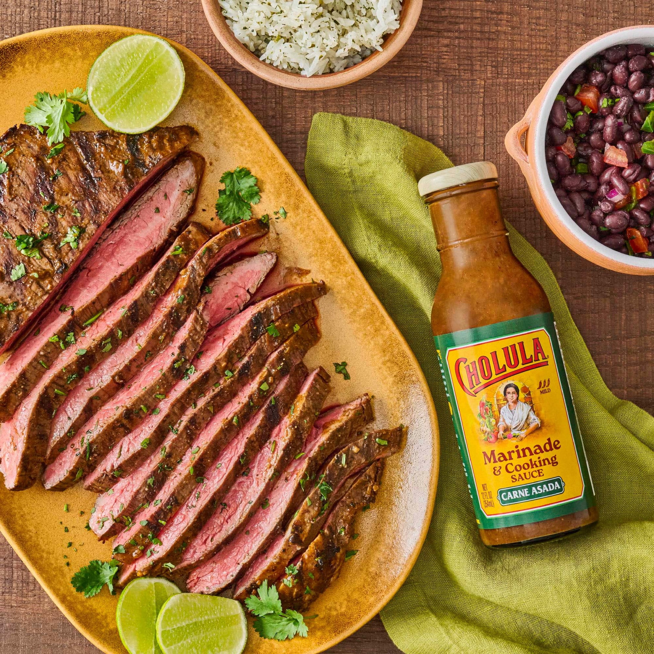 (6 pack) Cholula Carne Asada Marinade & Cooking Sauce, 12.0 fl oz Bottle