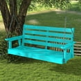 thumbnail image 6 of FODINGHILL Outdoor Hanging Porch Swing with 2 Seat，HDPE All Weather Swing Chair, Patio Swing Chair for Garden, Courtyard, 600LBS Weight Capacity, Aqua, 6 of 6
