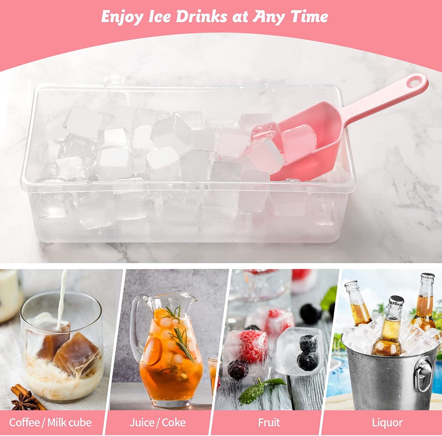 Silicone Ice Cube Trays with Lid for Freezer 3 Pack, Annaklin 12-Grid Easy  Release Stackable