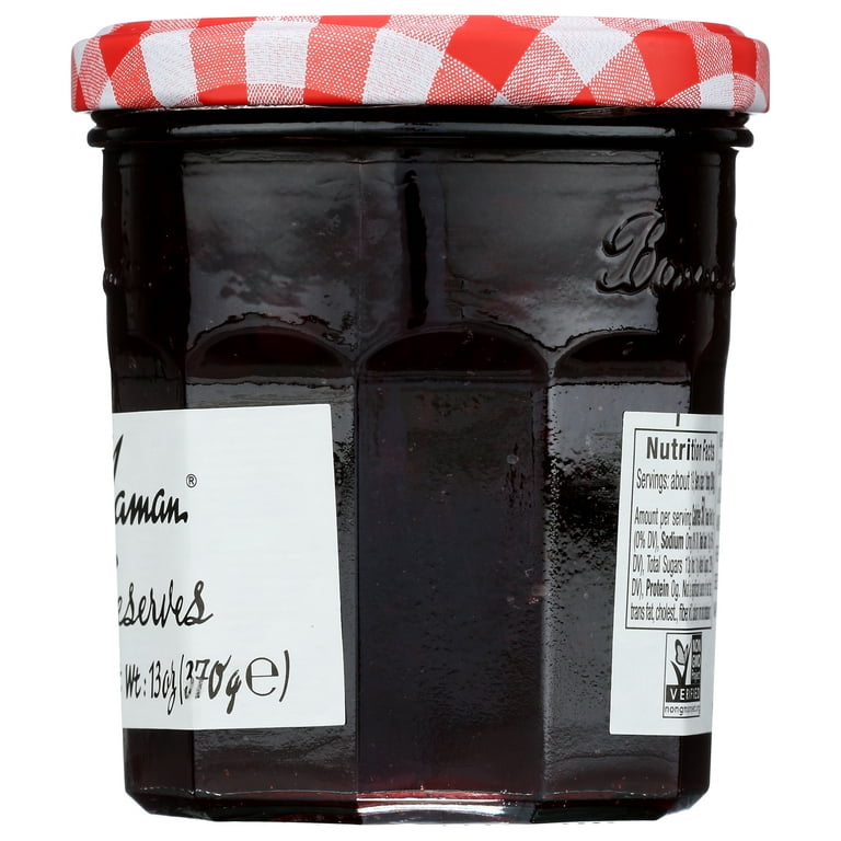 Bonne Maman All-Natural Pure Fruit Cherry Preserves Jam, 13 oz
